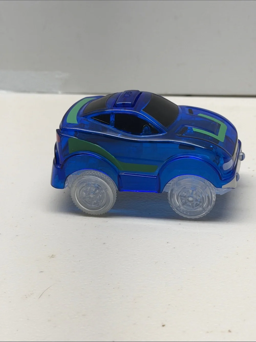 Magic Tracks Blue Racing Car LED Light Up — Tested & Working